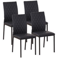 HOMCOM Dining Chairs Faux