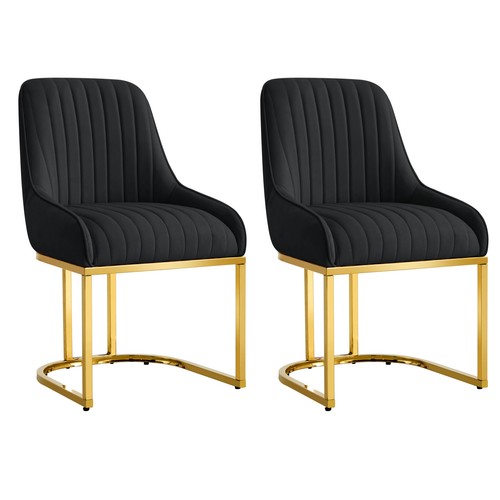 Set velvet dining chairs - of,