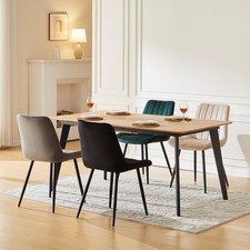 4Pcs Velvet Dining Chairs