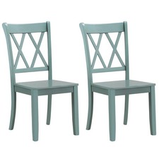 Set of 2 Dining Chairs Wooden