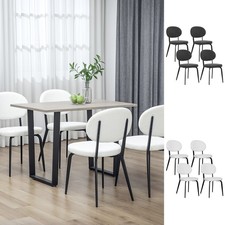 Boucle Dining Chairs Set of 4