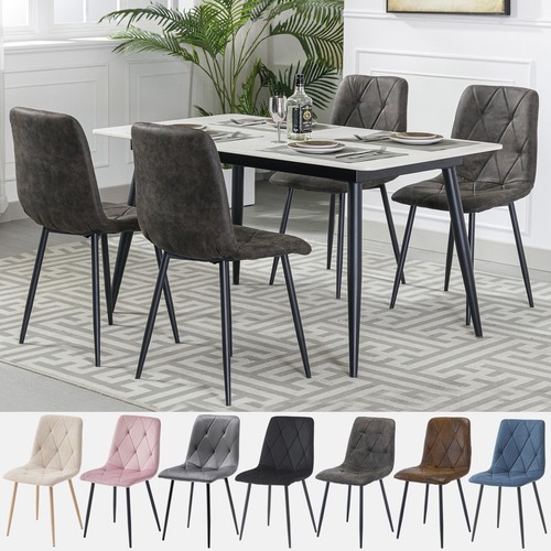 Dining chairs set faux - set,