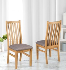 Dining Chairs, 2 Solid Oak