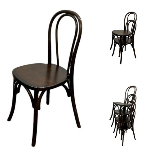 Dark wooden bentwood chairs - dark,