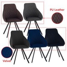 Set of 2 Faux Leather Velvet