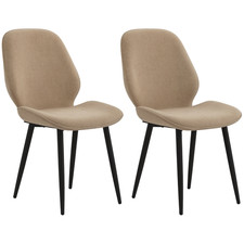 HOMCOM Dining Chairs Set of 2